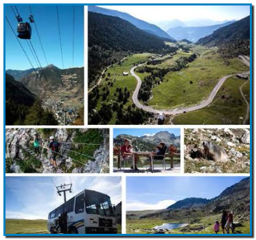 FUNICAMP 2019. En solo 18 minutos y después de recorrer más de seis kilómetros siguiendo el valle dels Cortals, se llega a 2.502 metros de altitud, donde se pueden hacer muchas actividades.